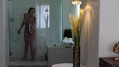 lesbian teen caught stealing gets fingered hard by strict stepmom