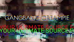 Hey, Isabelle Nice is totally loving this wild gangbang, taking all those loads deep inside!