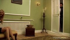 Busty Blonde Milf Sucks And Rides Shaved Pussy On Cock