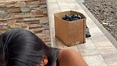 Puta Colombiana Deepthroats Big Cock Bent Over Public