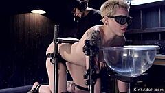 you like watching this blonde get caned bent over in tight bondage?