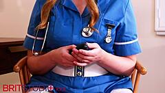 hey big boy grab that cock and stroke hard while nurse greene in lingerie teases her huge natural tits for your cum explosion