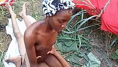 Fucking Bushy-Haired Baba White Bent Over Doggystyle In Ebony Heat