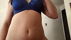 this hot babe climbs on and rides my thick cock cowgirl style for creampie