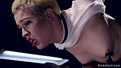 you like watching this blonde get caned bent over in tight bondage?