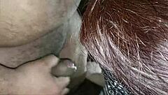 Slutty BBW turned cumdump at public bukkake gangbang party