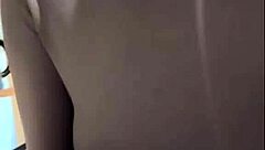 Stepmom massages her big milky natural tits to intense orgasm