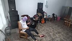 my best friend sneaks off to jerk his monster cock in the music room