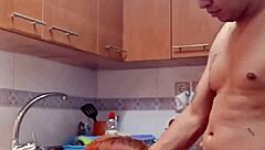 wanna taste my mother-in-law's wet vagina for breakfast in the kitchen before quickie anal creampie? 