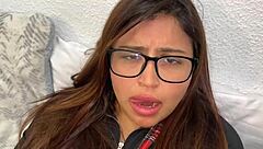 Watch this Colombian milf with big natural tits and lactating nipples masturbate her wet pussy for you in a taboo joi game, building to a massive squirting orgasm while giving jerk off instructions and humiliating her cuckold