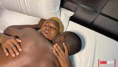 wet ebony sarah bends for donazy's tongue before her pussy drips pleasure