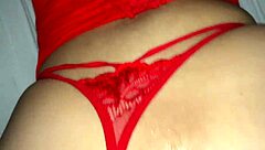 PUTA IN RED LINGERIE MOANS HARD THAT ASS NEEDS DP NOW!