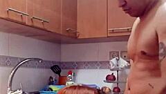 wanna taste my mother-in-law's wet vagina for breakfast in the kitchen before quickie anal creampie? 