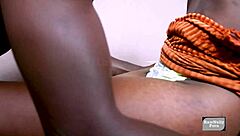 Tasting stepdaughter's sweet pussy while she moans outdoors