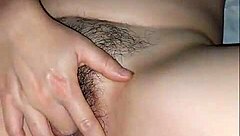 Whoa, check out that wife's creamy white pussy juice gushing everywhere!