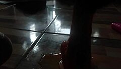 he shoves dildo in her pussy then rams cock until explosive finish