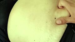 amateur milf explores belly fetish to shaking orgasm