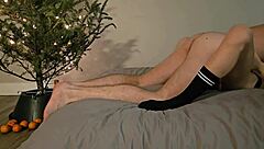 aw my cute petite step sis in socks underwear homemade christmas eve orgasm fest was so hot