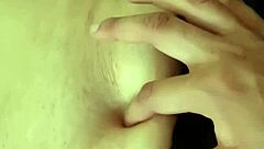 amateur milf explores belly fetish to shaking orgasm