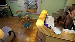 Teen tempts stepdad in kitchen