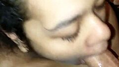 sloppy dominican latina wife deepthroats caribbean cock until wet gagging explosion!