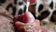 watch her huge clit throb to intense closeup orgasm?