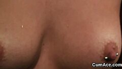 Wanna see this horny beauty swallow every drop of cum from her facial load?