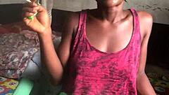 Crazybitch smokes dirty in sexy clothes while talking filthy in lane lords room 😈🔥