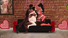 Sims 4 MILF hamil Kate Ina Chinga bagi kontol hitam raksasa orgy