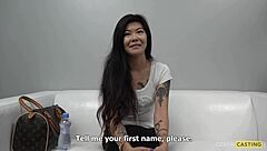 Akasha Coliun's Czech casting features bent over blowjobs and doggystyle pussy pounding