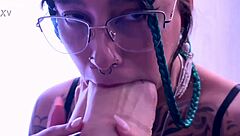 she worships my feet passionately, licking toes in lingerie while i dominate.