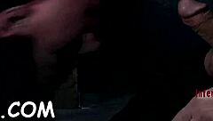 bound babe dominated and fucked hard by femdom couple