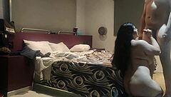 narrative of two camera shots capturing motel hotel stay in relaxed setting