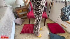 A SAFADA DONA DE CASA TRAINS THE CUCKOLD HUSBAND WITH ORGY WHILE HE WORKS