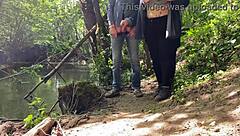 Mom-in-law's dirty handjob covers everything in cum wow!