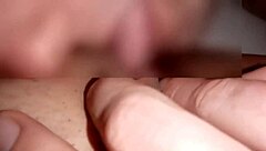Hubby dives deep into wife's sloppy pussy after stranger's brutal pounding and creampie