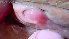 Check out this amateur's pink shaved pussy just 106 days post-virginity!