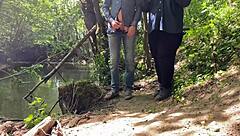 Mom-in-law's dirty handjob covers everything in cum wow!