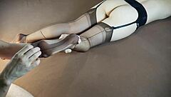 massage these sexy stocking soles horny milf??