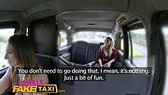 fake taxi lesbians with huge tits devour wet pussies nonstop!