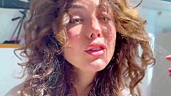 wanna see this sexy babe's juicy holes stretched by huge cocks in rough three-way pounding?