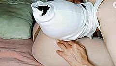 Arab Wife's Pussy Creampie Orgasm from Hard Anal Assfucking Cum