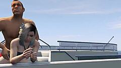 Gta 5 cutie bikini babe bounces pussy on cock during yacht game sex