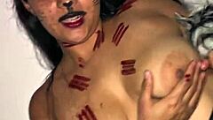 Halloween party heats up as tight virgin-like pussy gets pounded in bedroom frenzy