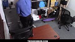 Officer pounds tattooed purple-haired shoplifter Val Steele!