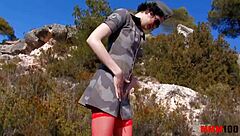 army officer bends private over fucking ass creampie outdoors military style