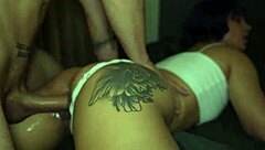 guy sneaks huge cock into asian milf teen lesbians bent over kitchen remote creampie