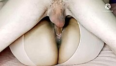 Arab Wife's Pussy Creampie Orgasm from Hard Anal Assfucking Cum