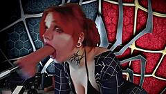 meridjane spider girl cosplay deepthroats dildo passionate moan💦🕷️