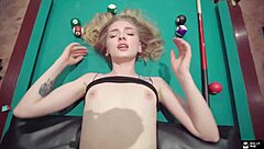 Man pounds gorgeous beauty on pool table